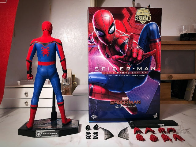 Hot Toys MMS535 Spider-Man: Far From Home - 1/6th scale Spider-Man Collectible Figure (Movie Promo Edition)