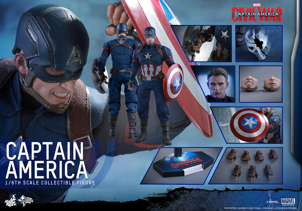 Hot Toys MMS350 Captain America: Civil War - 1/6th scale Captain America Collectible Figure