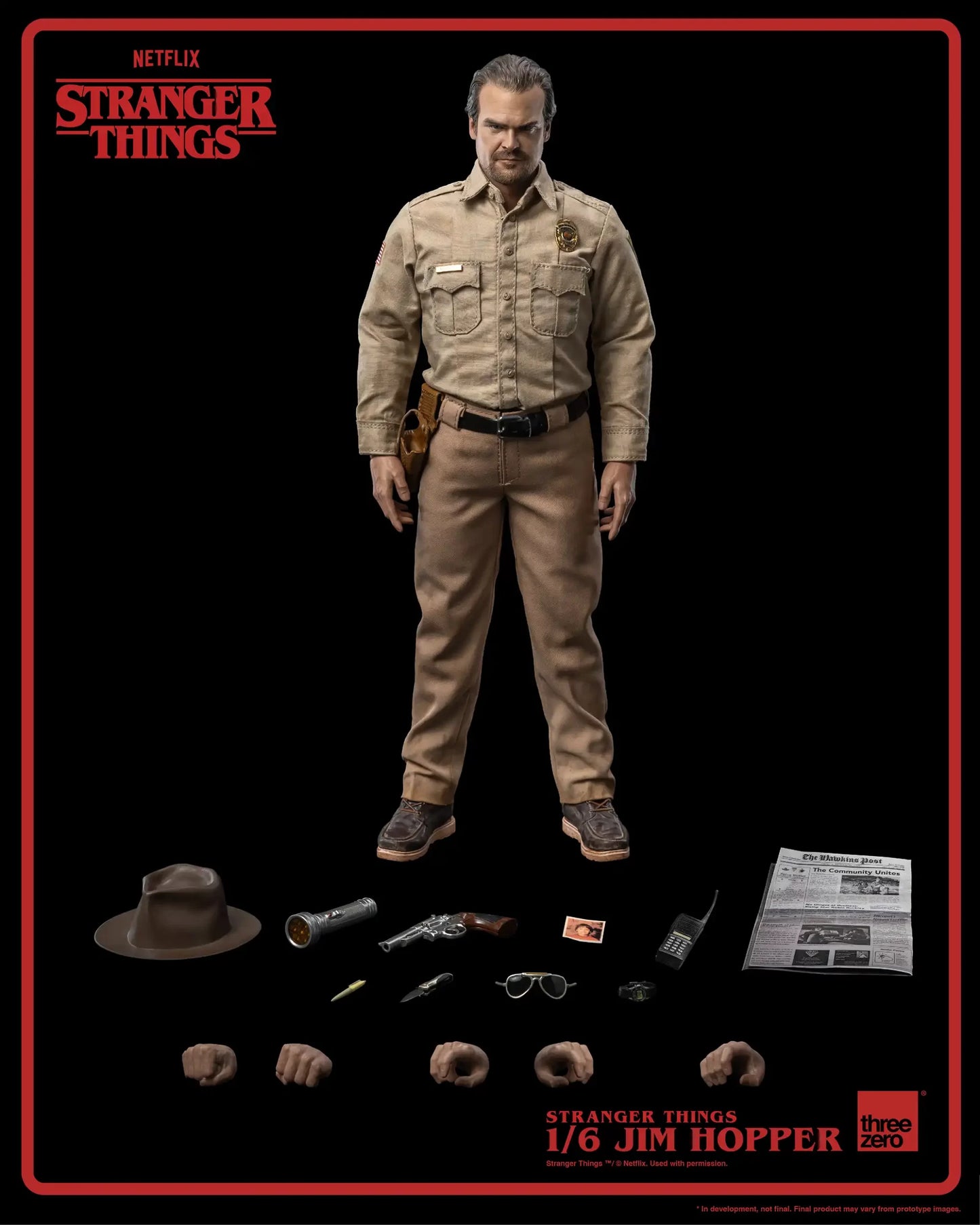threezero Stranger Things - 1/6 Jim Hopper (Season 1) collectible figure