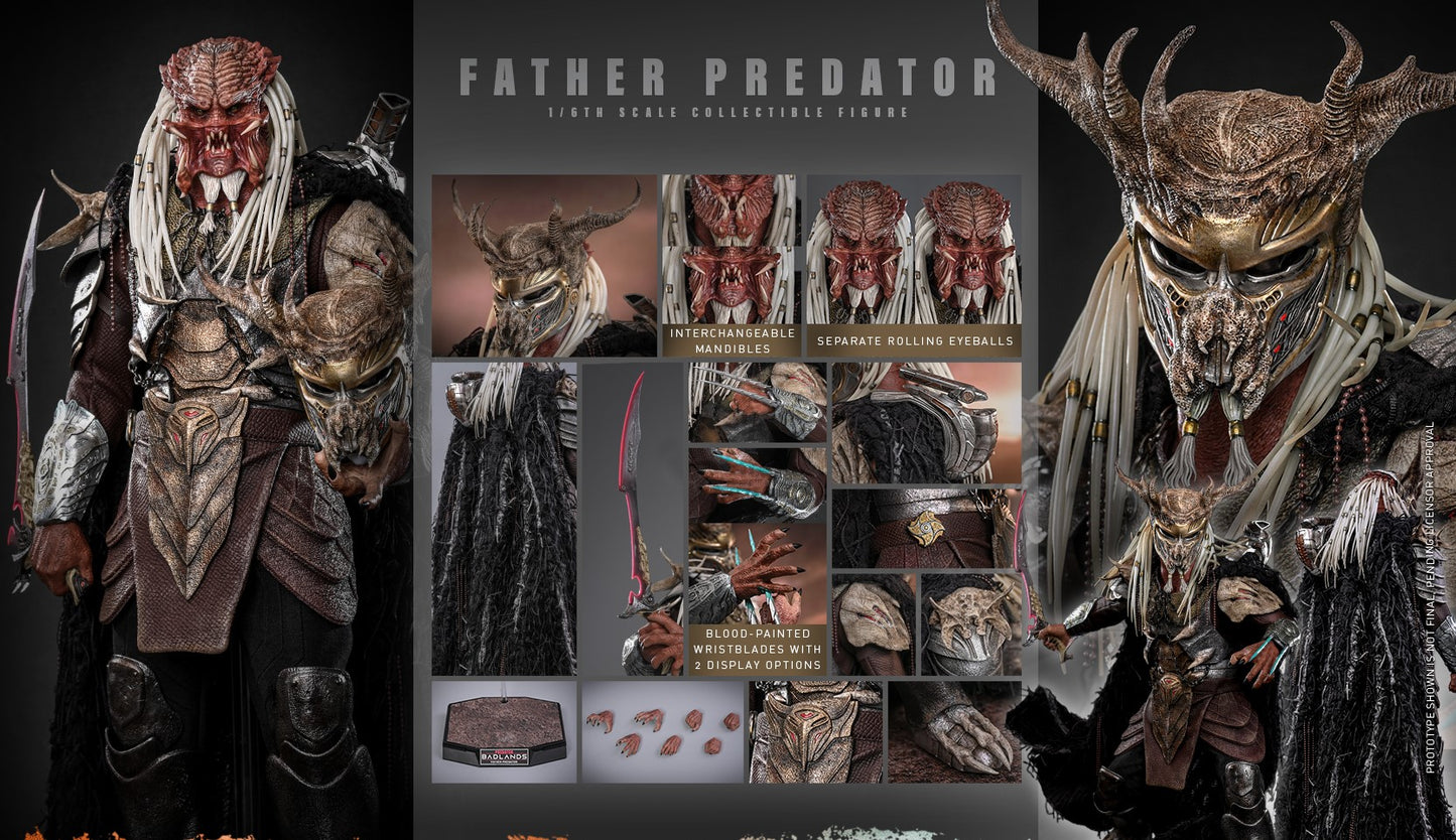 Pre-Order Hot Toys MMS863 Predator: Badlands - 1/6th scale Father Predator Collectible Figure