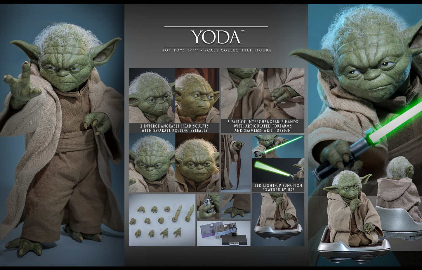 Pre-Order MMS878 Hot Toys Star Wars: Revenge of the Sith - 1/6th scale Yoda Collectible Figure