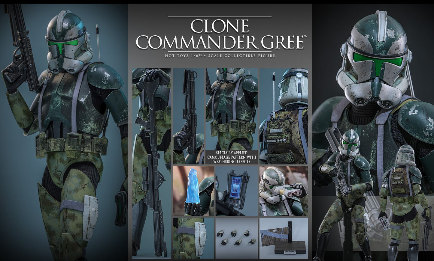 Pre-Order Hot Toys MMS877 Star Wars: Revenge of the Sith - 1/6th scale Clone Commander Gree Collectible Figure