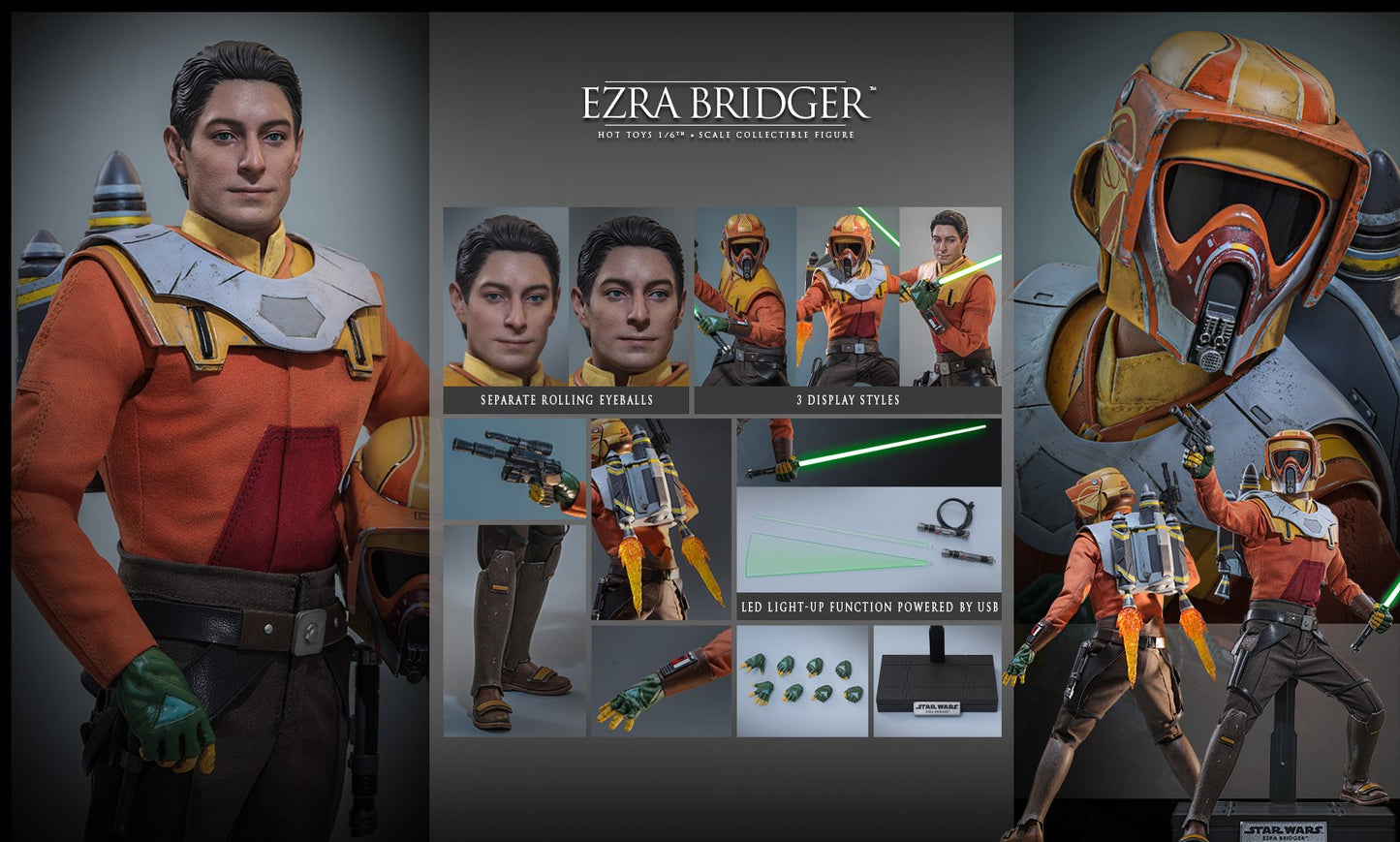 Pre-Order Hot Toys TMS172 Star Wars: Rebels - 1/6th scale Ezra Bridger Collectible Figure