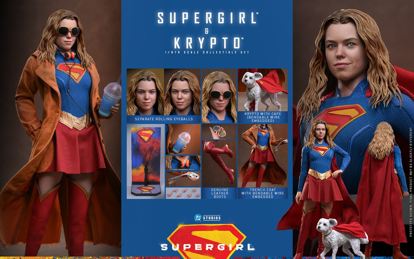 Pre-Order Hot Toys MMS869 Supergirl - 1/6th scale Supergirl & Krypto Collectible Set