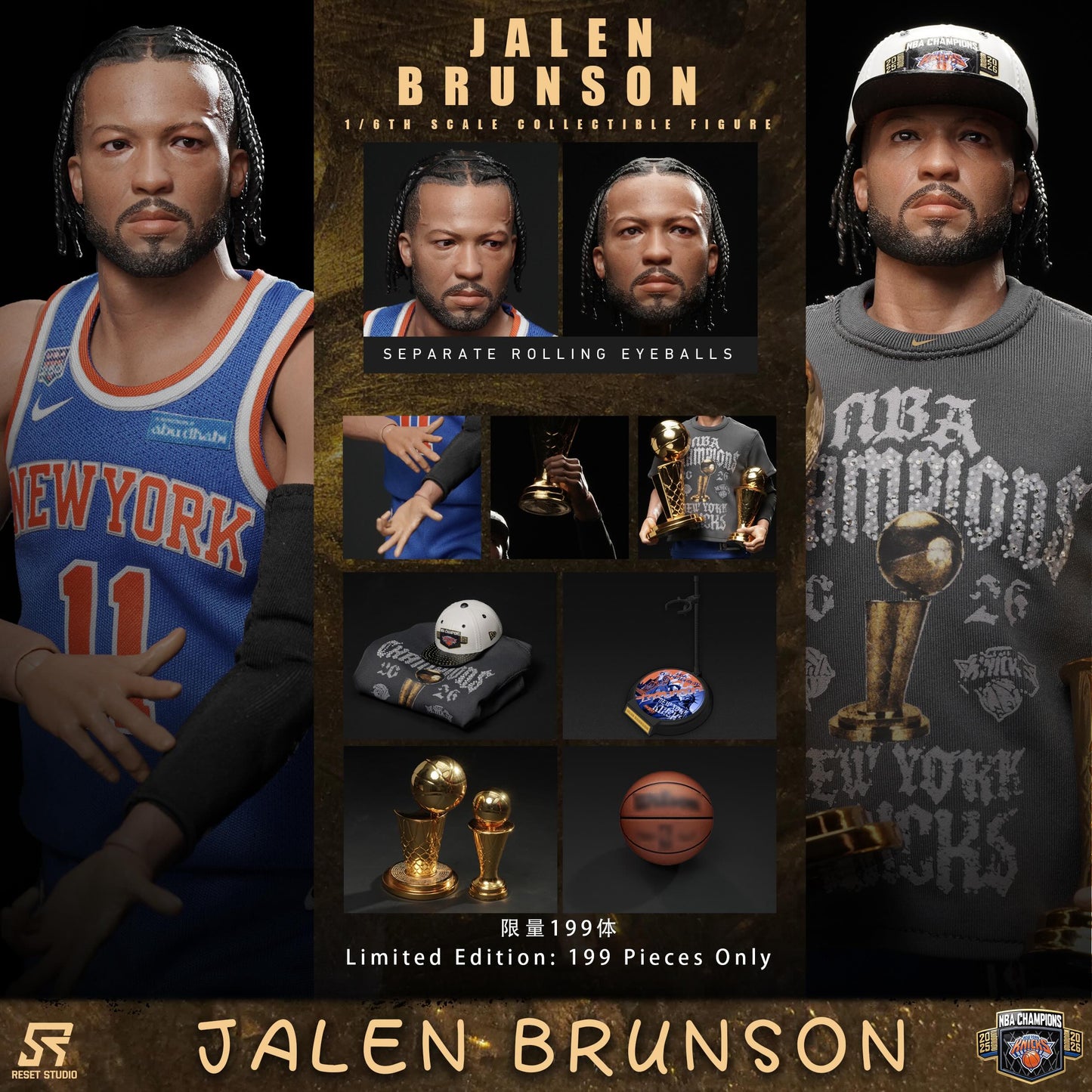 Pre-Order ResetStudio New York Knicks - 1/6 Scale Jalen Brunson Collectible Figure