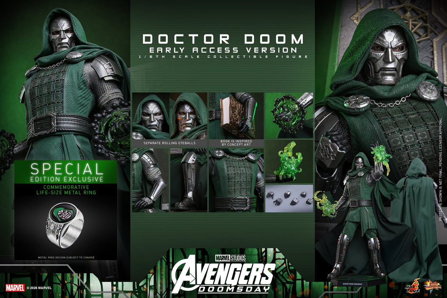 Pre-Order Hot Toys Avengers: Doomsday - 1/6th scale Doctor Doom (Early Access Version) Collectible Figure (Special Edition)
