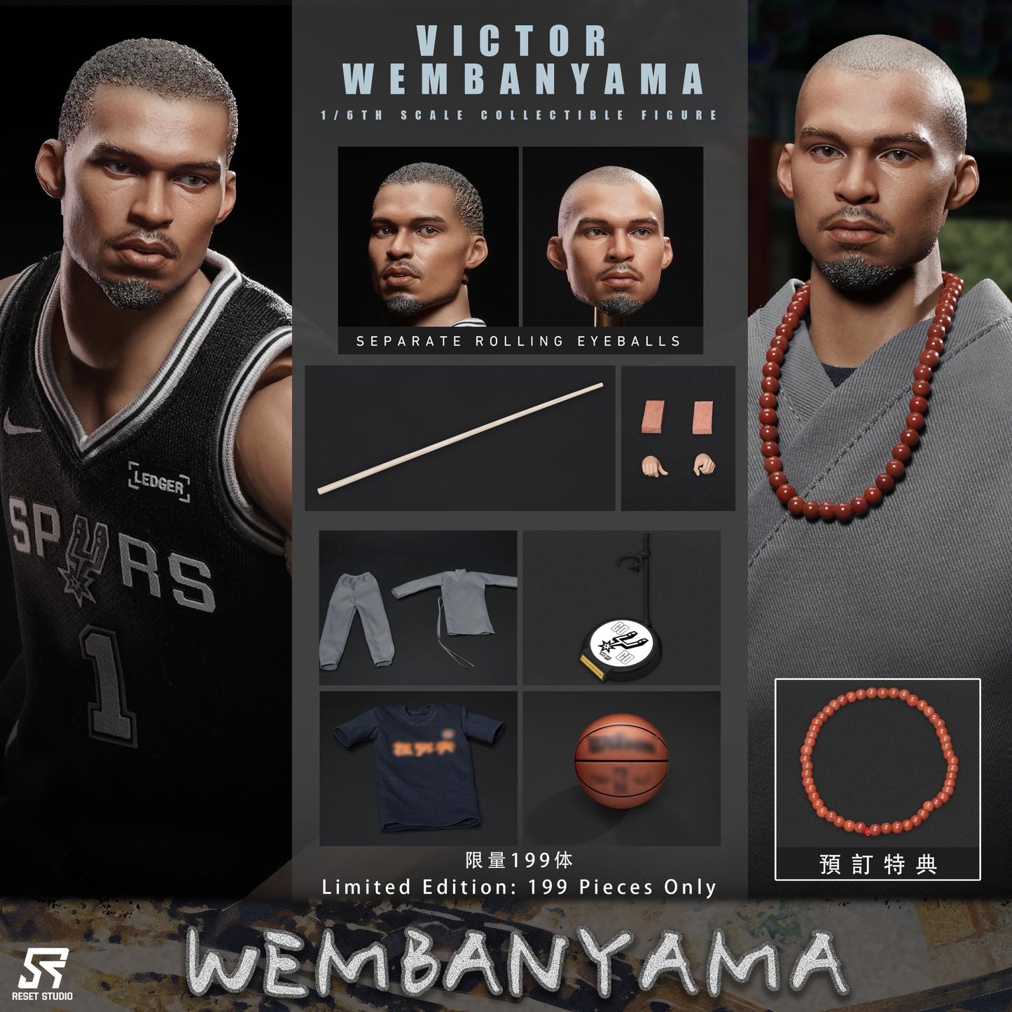 Pre-Order ResetStudio - Victor Wembanyama 1/6 Scale Action Figure (Limited Edition)