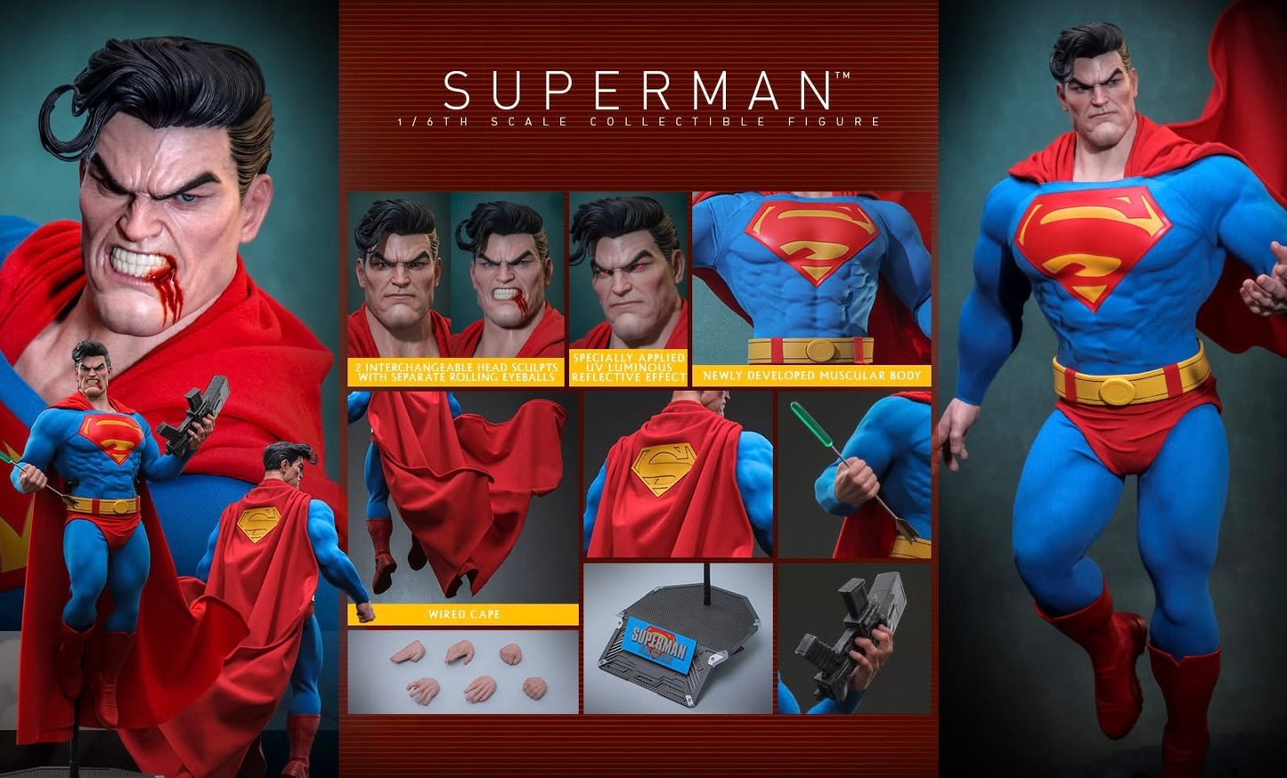 Pre-Order Hot Toys CMS032 Batman: The Dark Knight Returns - 1/6th scale Superman Collectible Figure
