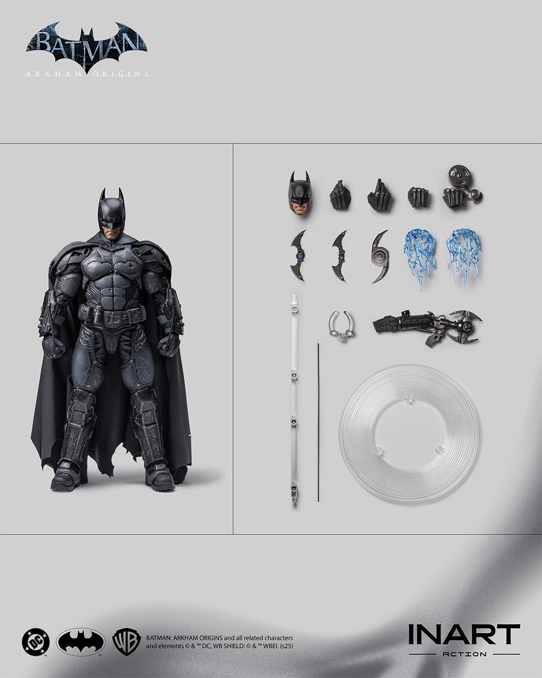 Pre-Order INART Batman: Arkham Origins - Batman (Battle Damaged Version) 1/12 scale Collectible Figure