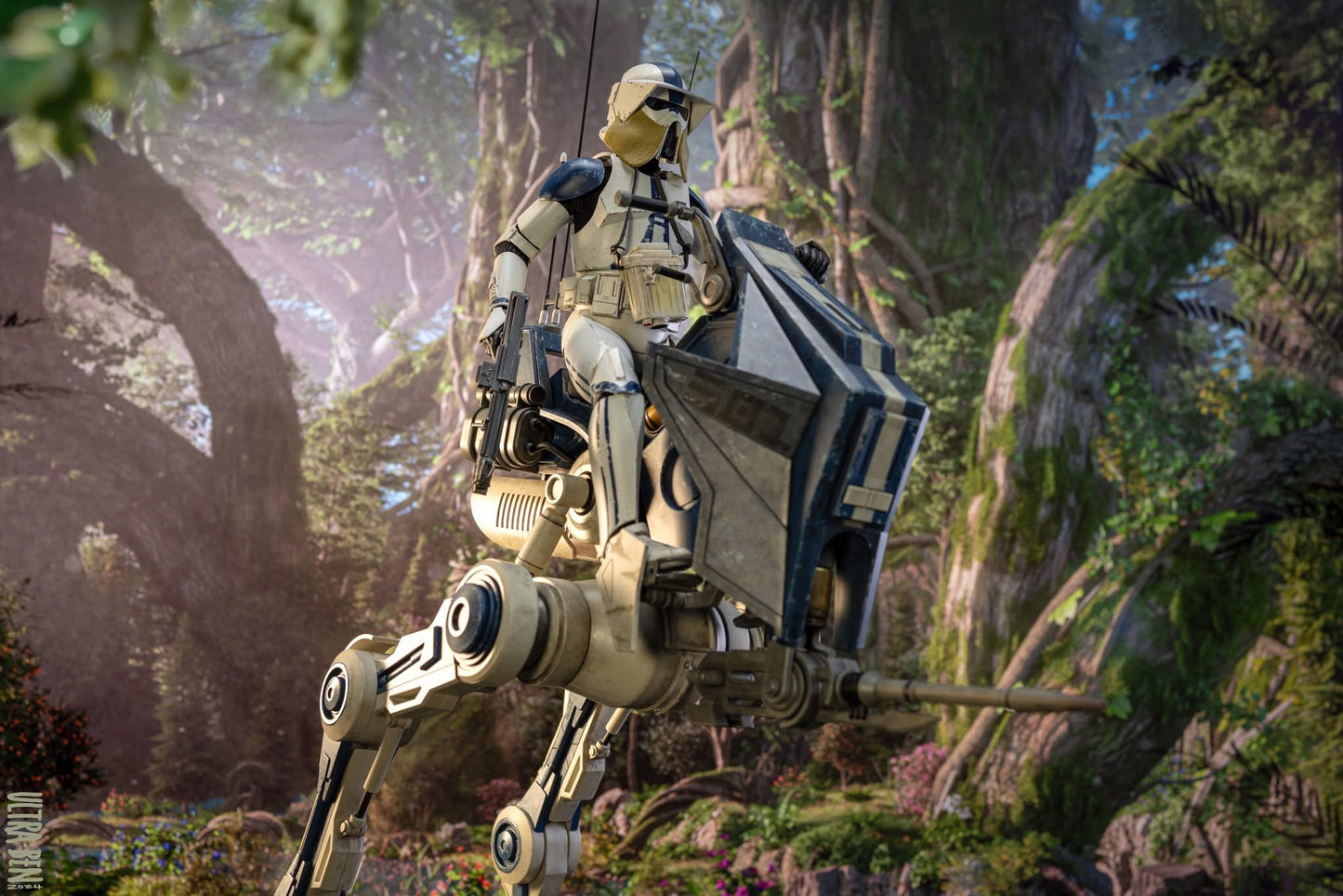Hot Toys TMS091 Star Wars: The Clone Wars - 1/6th scale ARF Trooper and 501st Legion AT-RT Collectible Set