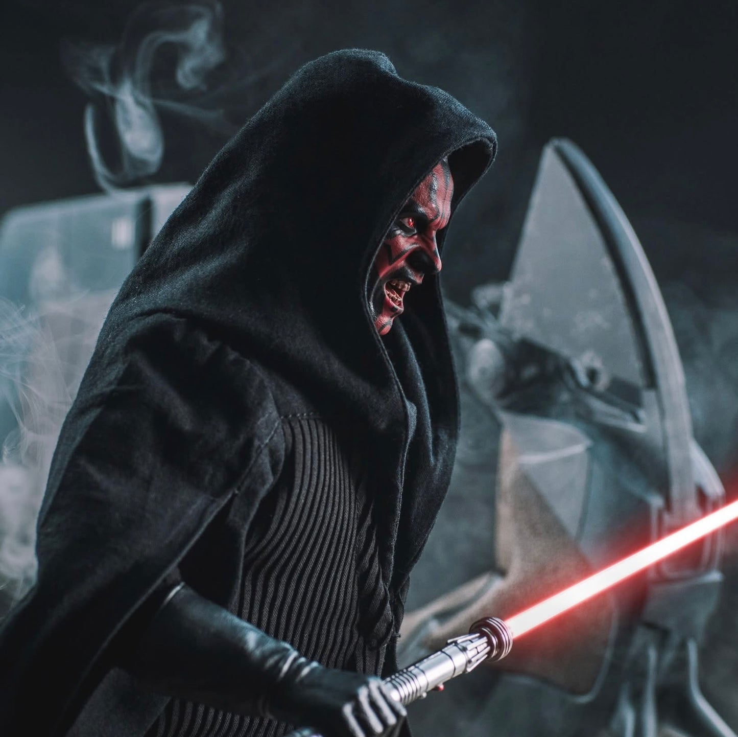 Hot Toys MMS749B Star Wars Episode I The Phantom Menace - Darth Maul with Sith Speeder 1/6th Scale Collectible Set Exclusive Edition