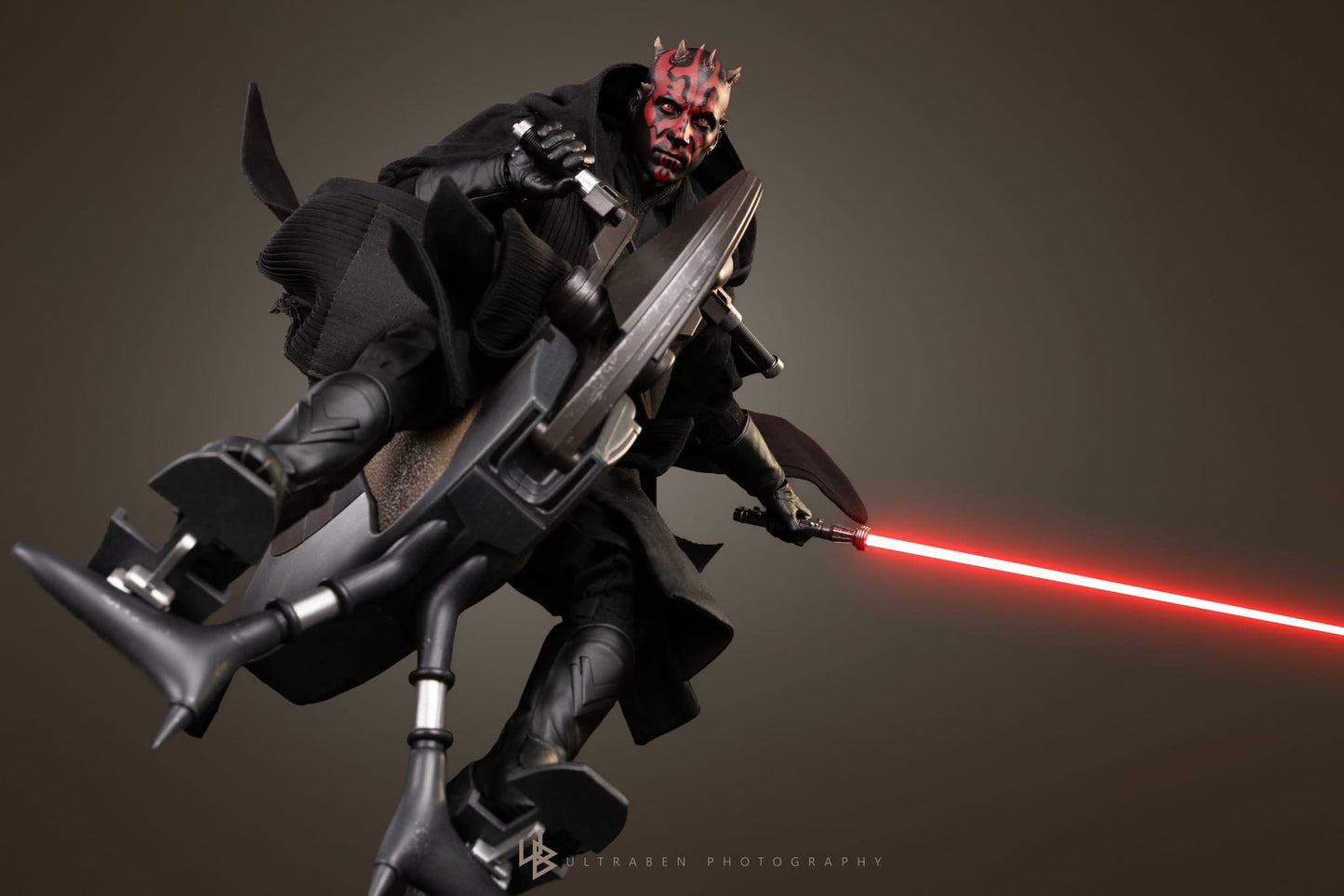Hot Toys MMS749B Star Wars Episode I The Phantom Menace - Darth Maul with Sith Speeder 1/6th Scale Collectible Set Exclusive Edition