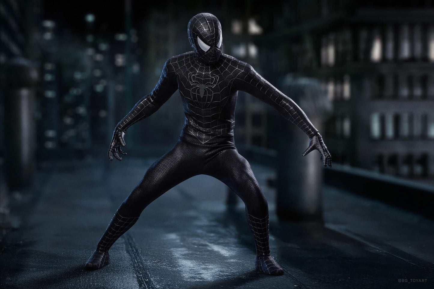 Hot Toys MMS727B Spider-Man 3 - 1/6th scale Spider-Man (Black Suit) Collectible Figure (Special Edition)