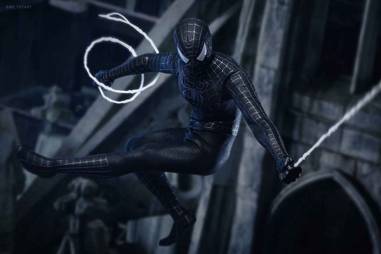 Hot Toys MMS727B Spider-Man 3 - 1/6th scale Spider-Man (Black Suit) Collectible Figure (Special Edition)
