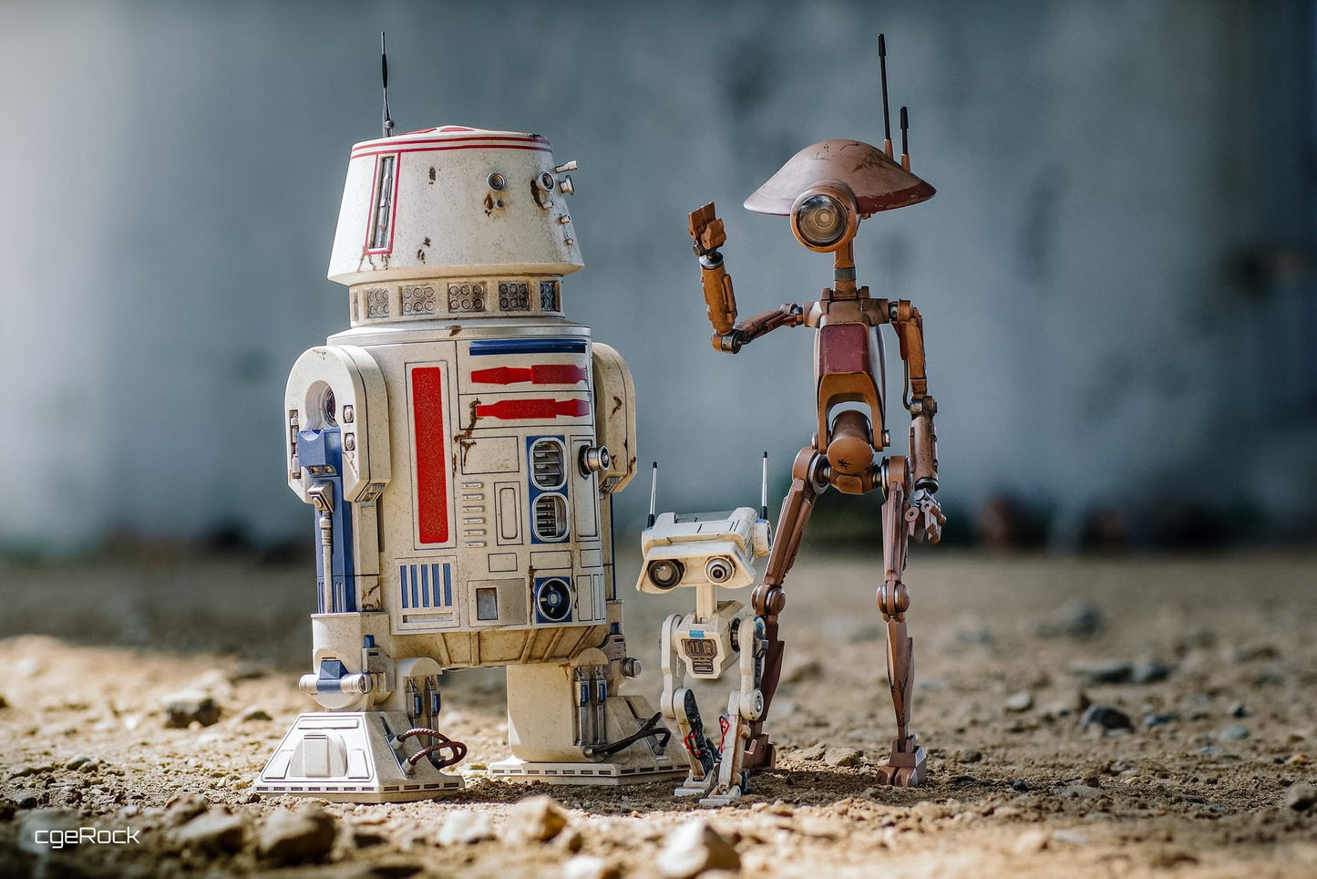 Hot Toys TMS086 Star Wars: The Book of Boba Fett - 1/6th scale R5-D4, Pit Droid, BD-72 Collectible Set