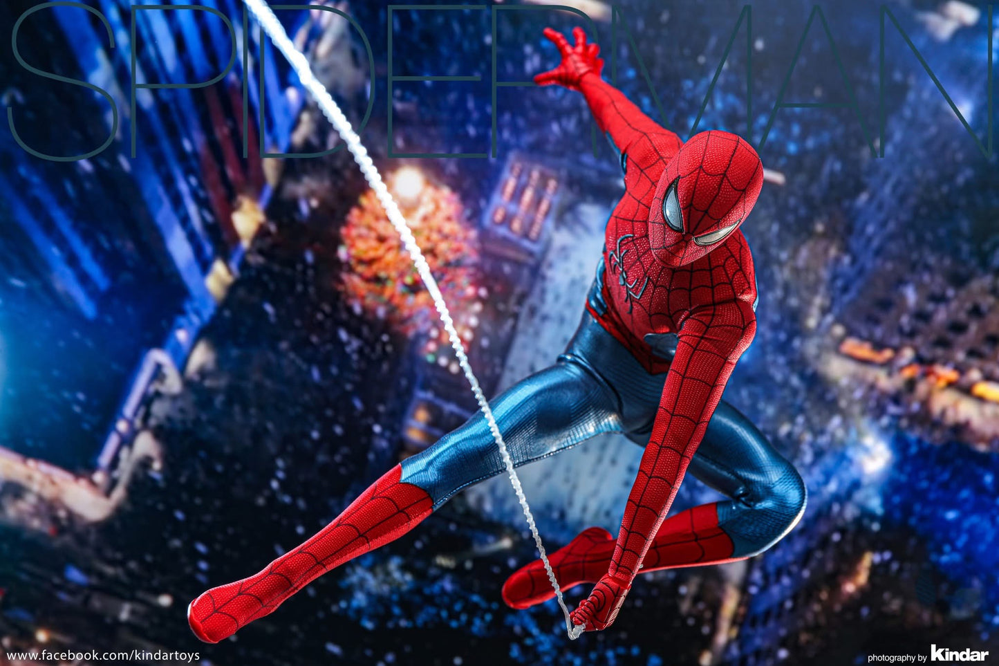 Hot Toys MMS680 Spider-Man: No Way Home - 1/6th scale Spider-Man (New Red and Blue Suit) Collectible Figure (Deluxe Version)