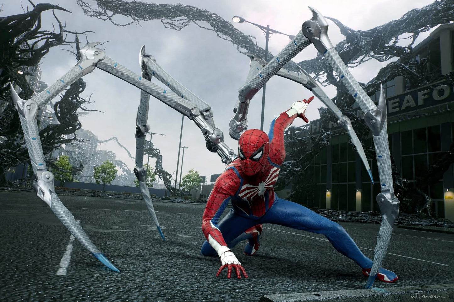 Hot Toys VGM54 Marvel's Spider-Man 2 - 1/6th scale Peter Parker (Advanced Suit 2.0) Collectible Figure