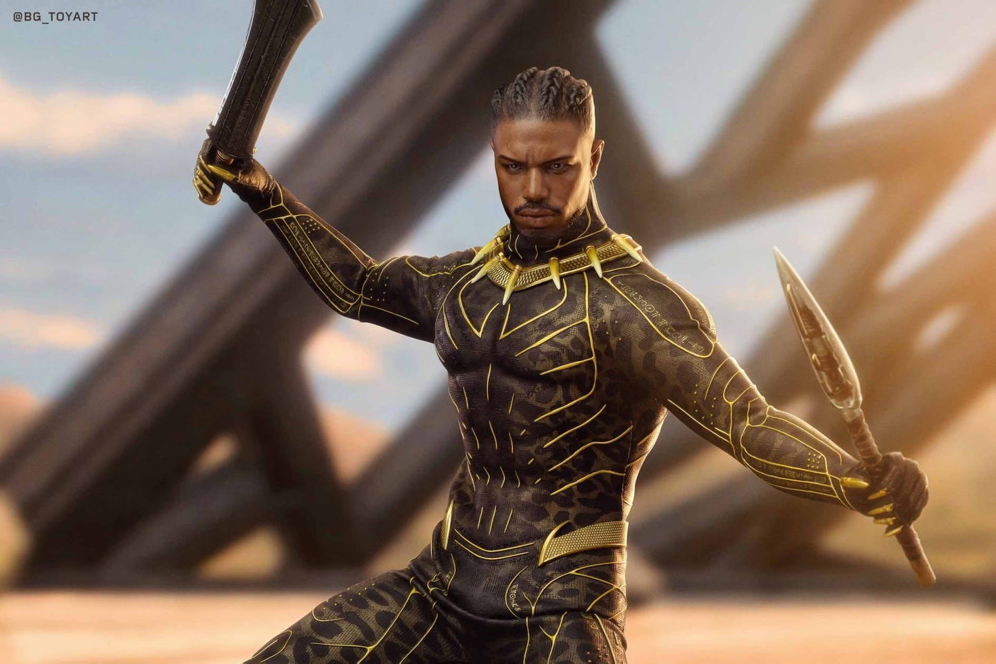 Hot Toys MMS471 Black Panther - 1/6th scale Erik Killmonger Collectible Figure
