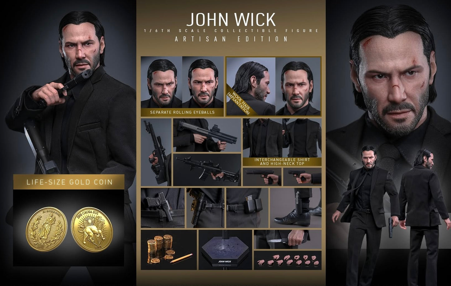 Pre-Order Hot Toys MMS833AE John Wick - 1/6th scale John Wick Collectible Figure (Artisan Edition) (Hot Toys Exclusive)