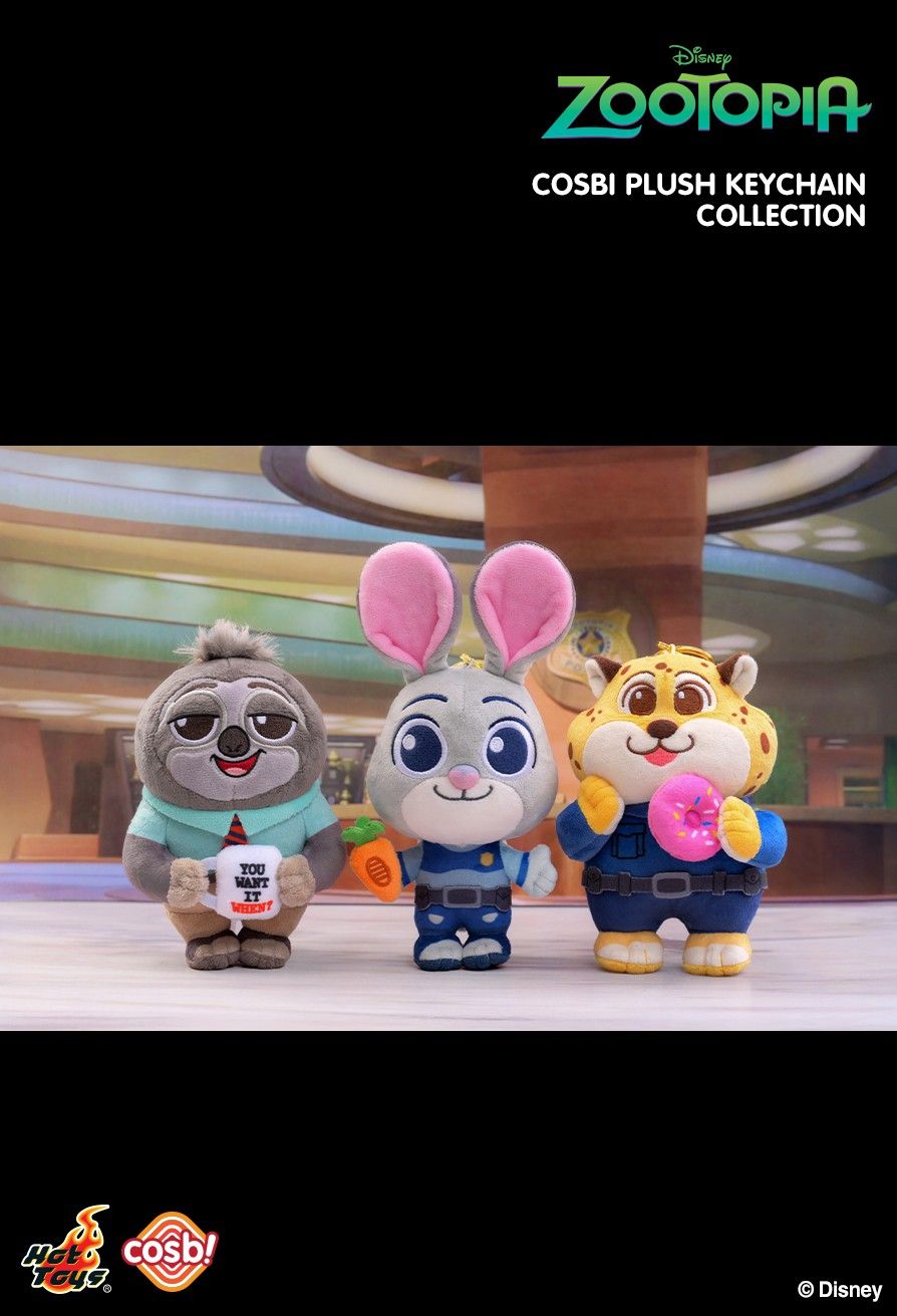Hot Toys PPLU074N Zootopia - Zootopia Cosbi Plush Keychain Collection