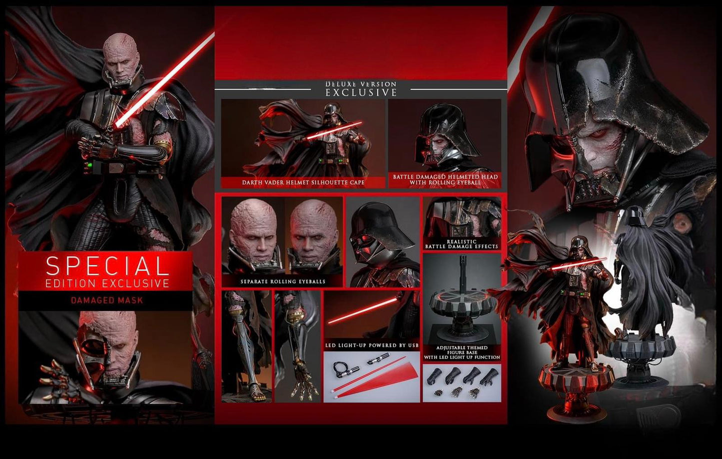 Pre-Order Hot Toys DX45B Star Wars - 1/6th scale Darth Vader Collectible Figure (Deluxe Version) (Special Edition)