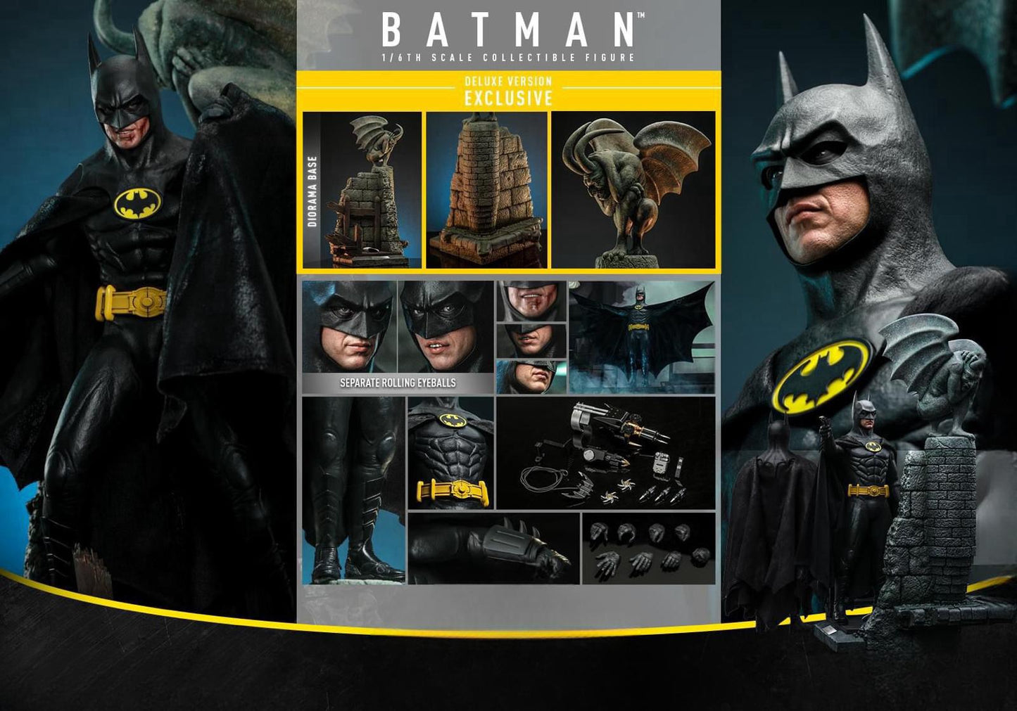 Hot Toys MMS693 Batman (1989) - 1/6th scale Batman Collectible Figure (Deluxe Version)