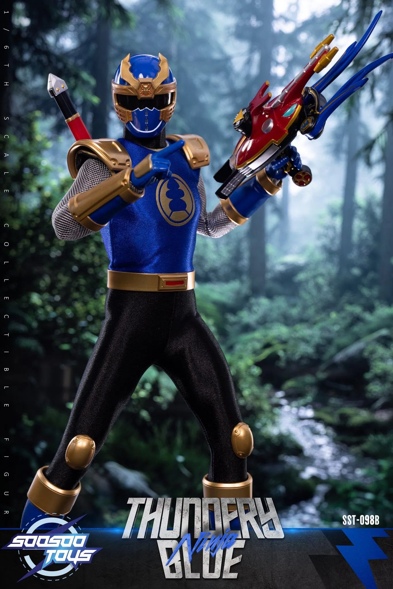 Pre-Order Soosootoys SST098AB - 1/6 Scale Thundery Red & Blue Ninja Collectible Set