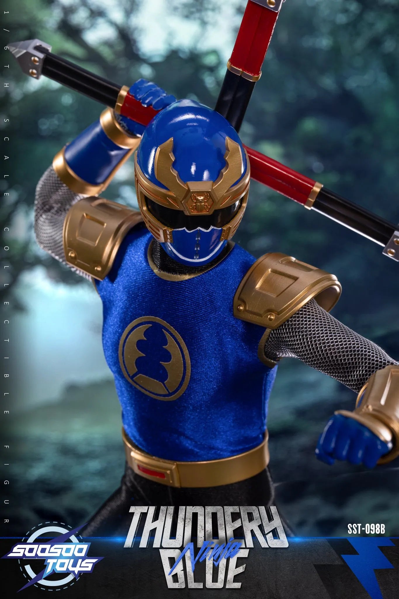 Pre-Order Soosootoys SST098AB - 1/6 Scale Thundery Red & Blue Ninja Collectible Set