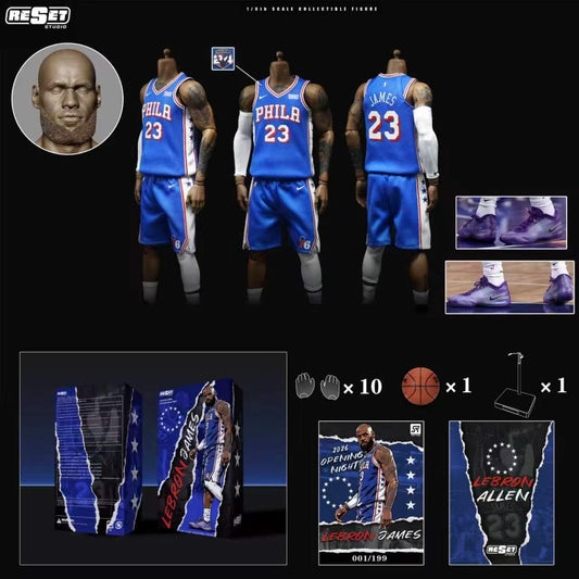 Pre-Order ResetStudio 76ers - LeBron James 1/6 Scale Action Figure Set (Season Opener) (Limited Edition)