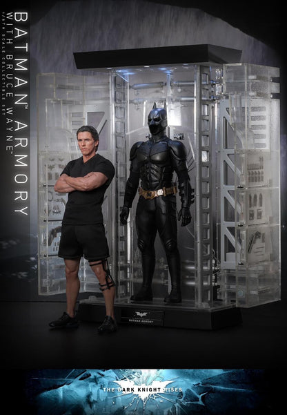 Hot Toys MMS702 The Dark Knight Rises - 1/6th scale Batman Armory with Bruce Wayne Collectible Set