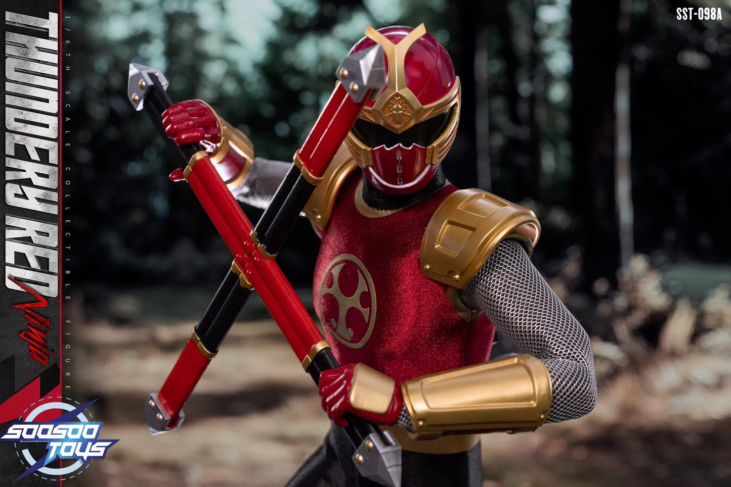 Pre-Order Soosootoys SST098AB - 1/6 Scale Thundery Red & Blue Ninja Collectible Set