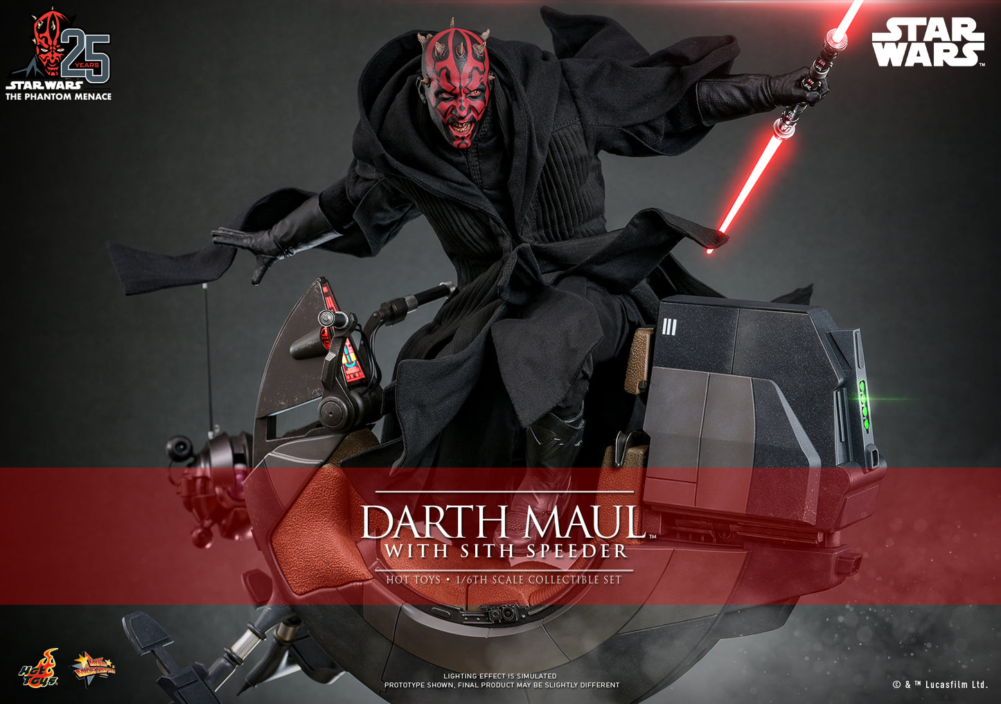 Hot Toys MMS749 Star Wars Episode I: The Phantom Menace - 1/6 scale Darth Maul with Sith Speeder Collectible Set