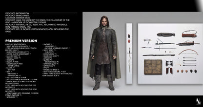INART The Lord of the Rings: The Fellowship of the Ring - Aragorn 1/6 Collectible Figure (Deluxe Version) (Rooted Hair)