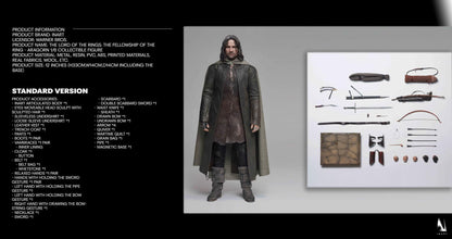 INART The Lord of the Rings: The Fellowship of the Ring - Aragorn 1/6 Collectible Figure (Standard Version) (Sculpted Hair)
