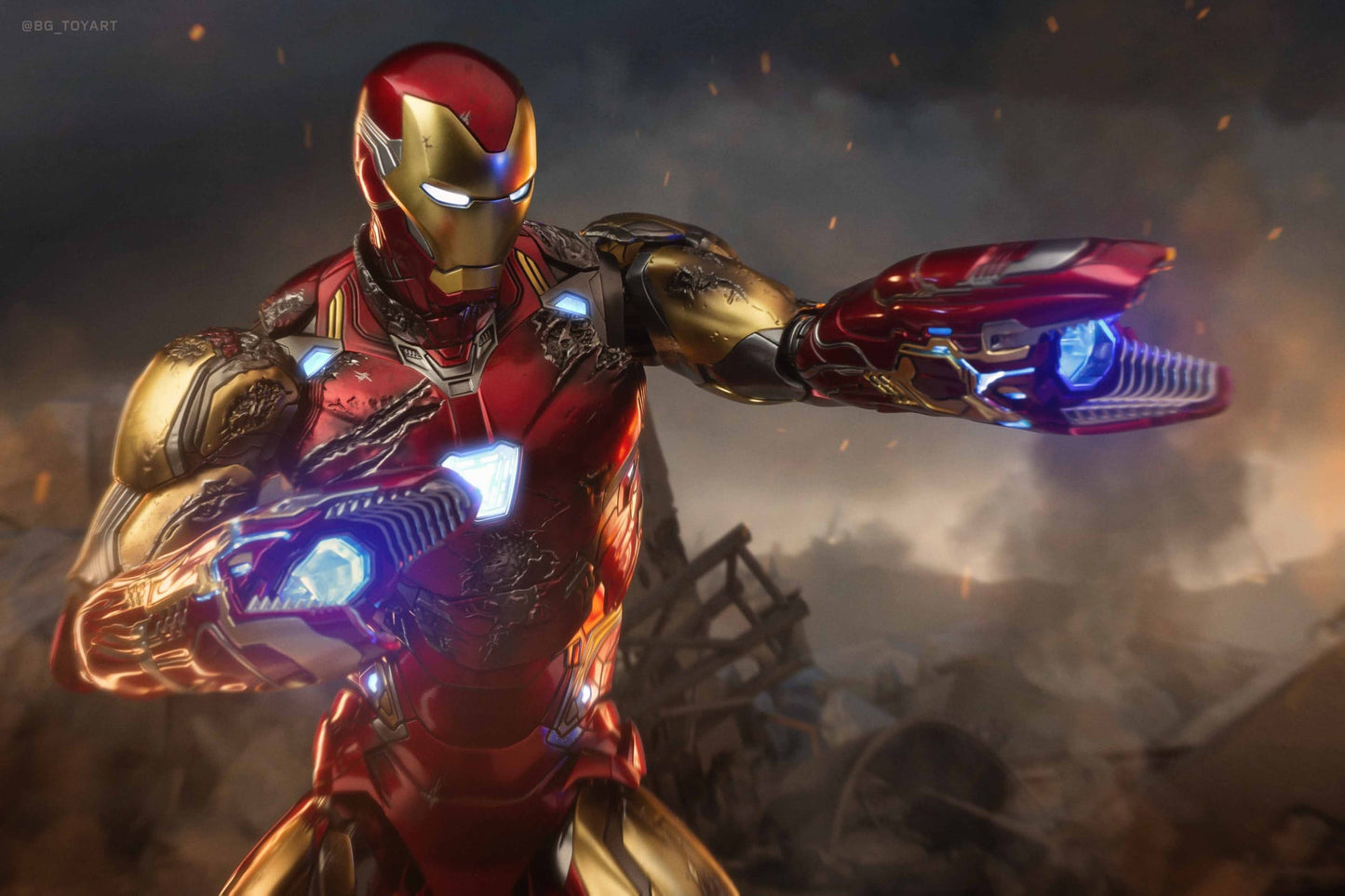 Hot Toys MMS543D33 Avengers: Endgame - 1/6th scale Iron Man Mark LXXXV (Battle Damaged Version) Collectible Figure