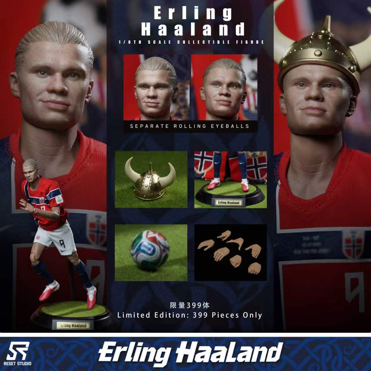Pre-Order ResetStudio - Erling Haaland 1/6 Scale Action Figure (Limited Edition)
