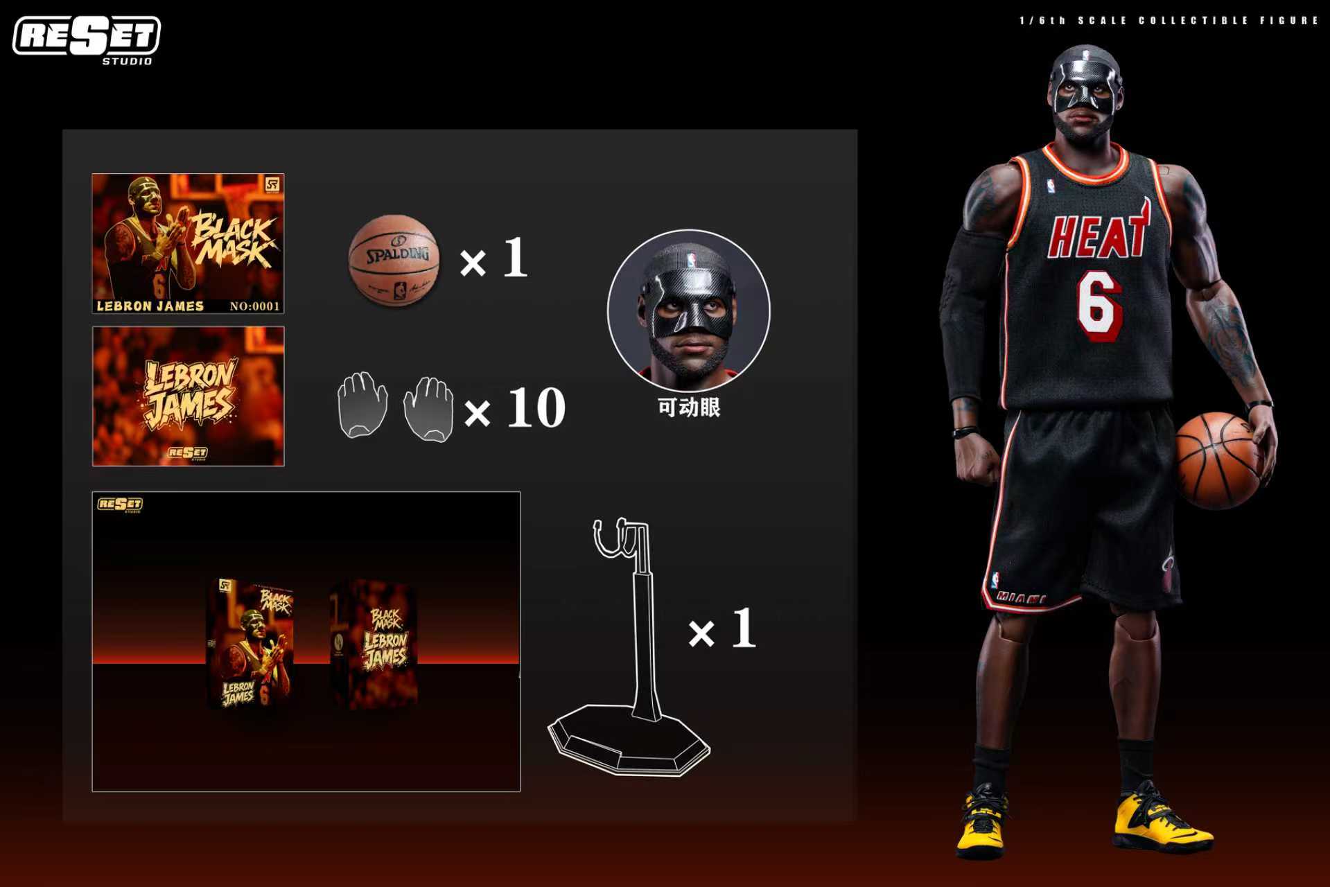 NBA レブロン・ジェームズ マイアミ・ヒート　フィギュア ResetStudio - Collector's Edition [Possessive Eyes] Miami Heat