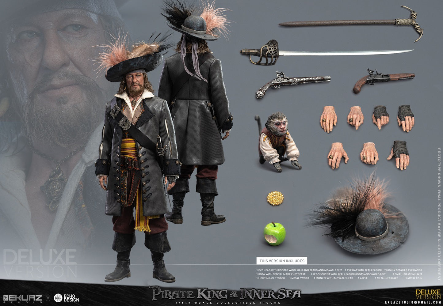 Ekuaz Studio - Hector Barbossa 1/6 Scale Figure (Deluxe Version)
