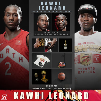 Pre-Order ResetStudio - Toronto Raptors - Kawhi Leonard "Championship Edition" Dual Head Sculpt 1/6 Scale Collectible Action Figure Set