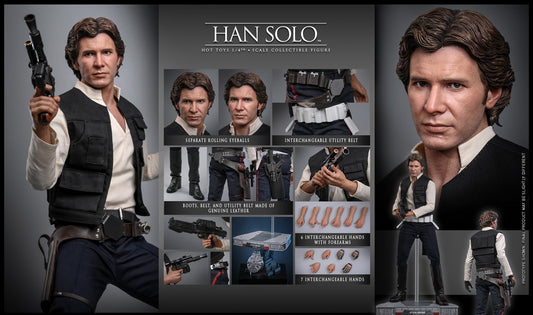 Pre-Order Hot Toys QS026 Star Wars: A New Hope - 1/4th scale Han Solo Collectible Figure