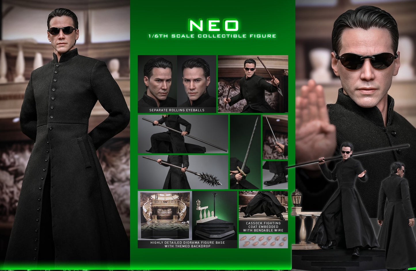 Pre-Order Hot Toys MMS868 The Matrix Reloaded - 1/6th scale Neo Collectible Figure