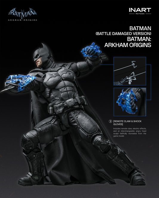 Pre-Order INART Batman: Arkham Origins - Batman (Battle Damaged Version) 1/12 scale Collectible Figure