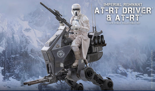Pre-Order Hot Toys Star Wars: The Mandalorian & Grogu - 1/6th scale Imperial Remnant AT-RT Driver and AT-RT Collectible Set