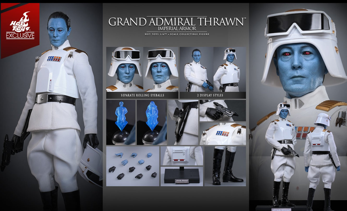 Hot Toys TMS169 Star Wars: Rebels - 1/6th scale Grand Admiral Thrawn (Imperial Armor) Collectible Figure