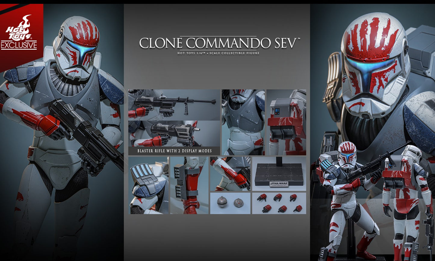 Pre-Order TMS188 Hot Toys Star Wars: The Clone Wars - 1/6th scale Clone Commando Sev Collectible Figure [Hot Toys Exclusive]