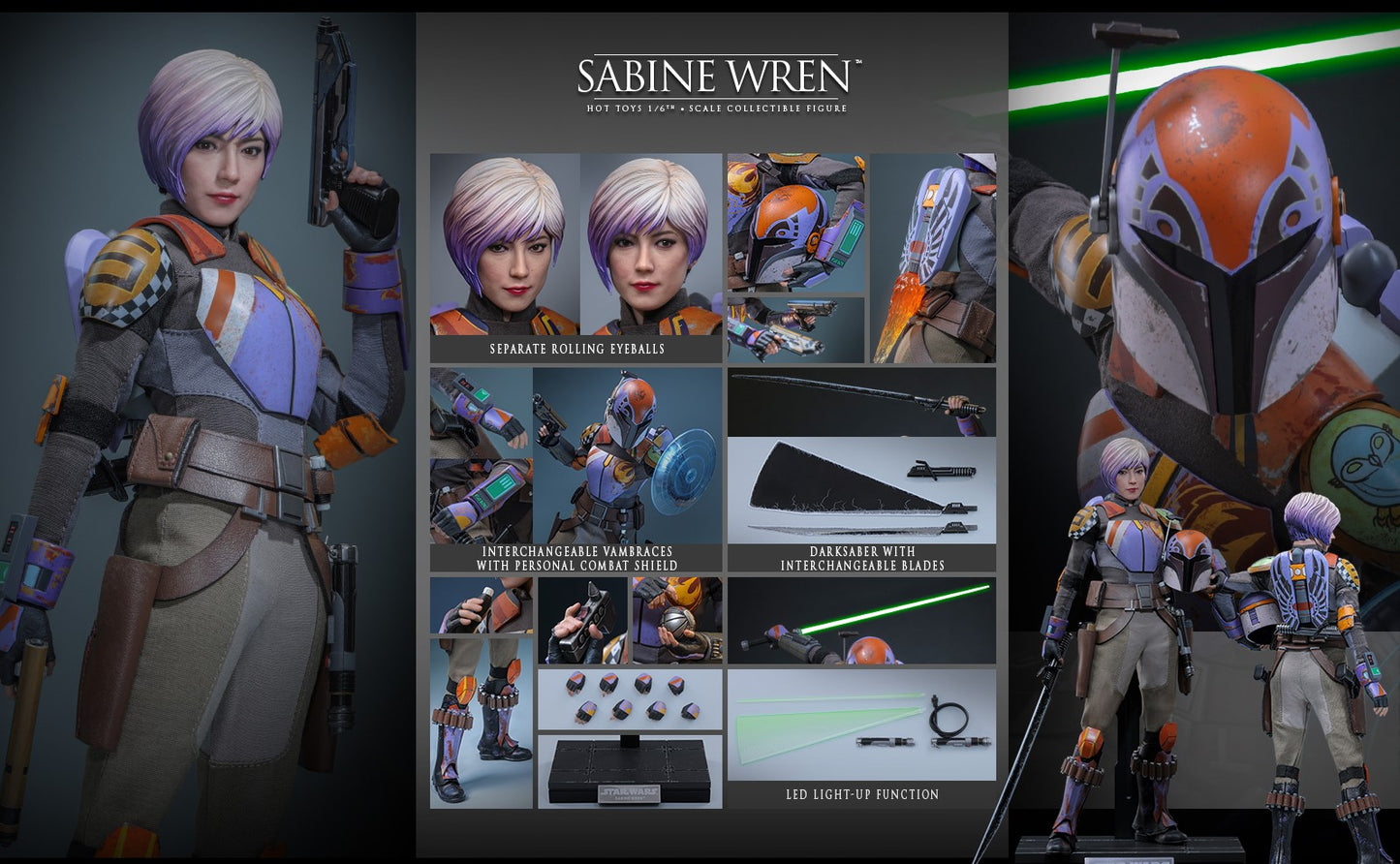 Hot Toys TMS171 Star Wars: Rebels - 1/6th scale Sabine Wren Collectible Figure
