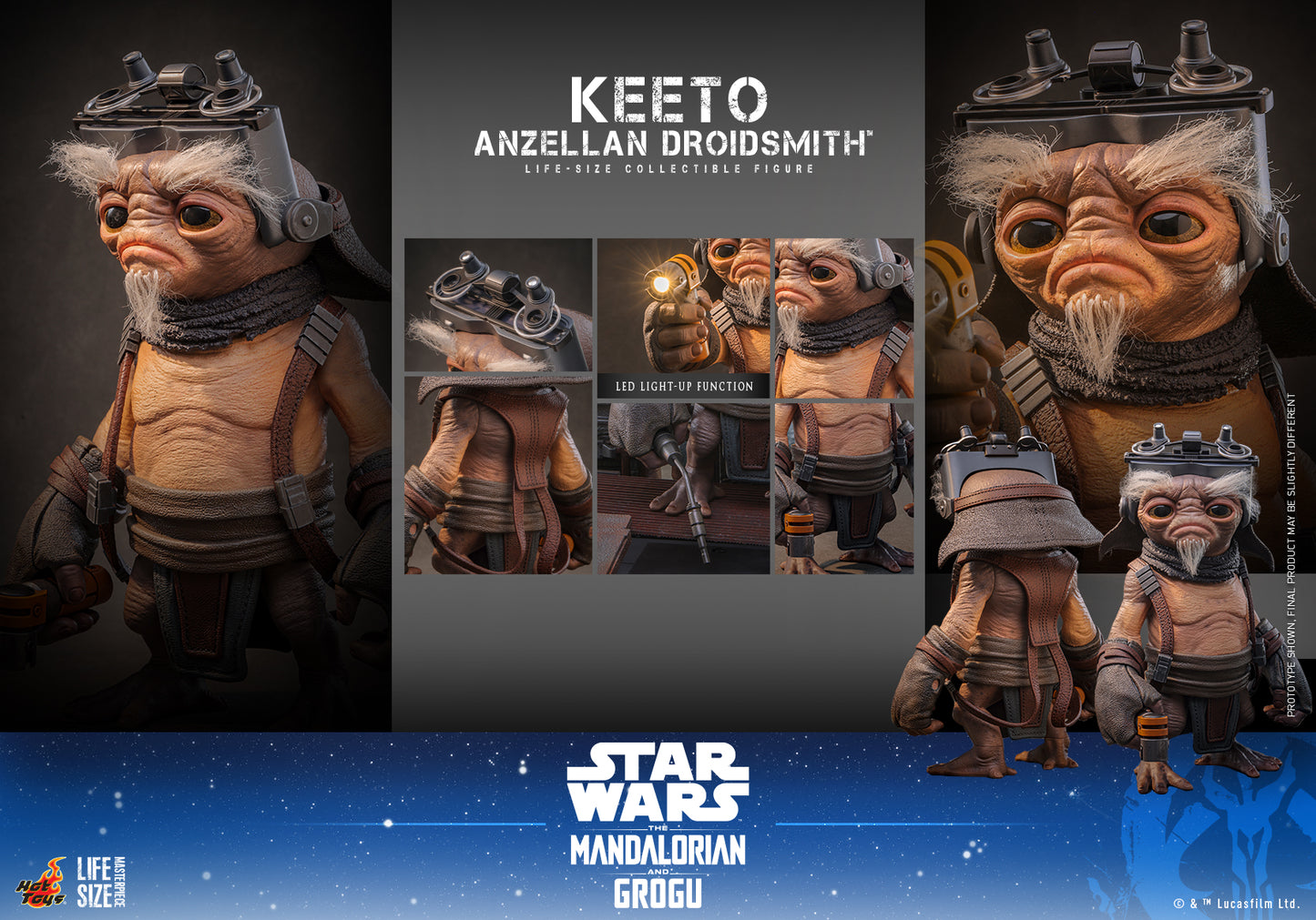Hot Toys LMS018 Star Wars: The Mandalorian & Grogu - Keeto (Anzellan Droidsmith) Collectible Figure