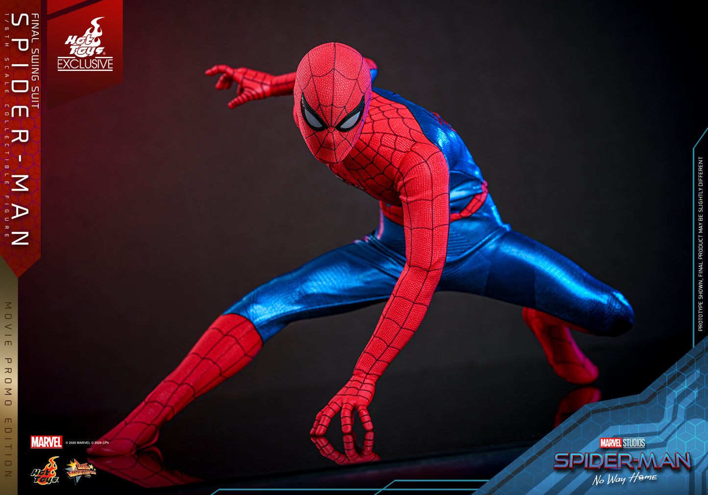 Hot Toys MMS862 Spider-Man: No Way Home - 1/6th scale Spider-Man (Final Swing Suit) Collectible Figure (Movie Promo Edition) [Hot Toys Exclusive]
