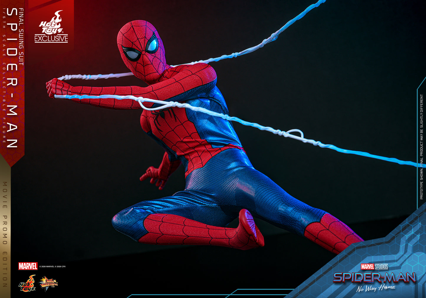 Hot Toys MMS862 Spider-Man: No Way Home - 1/6th scale Spider-Man (Final Swing Suit) Collectible Figure (Movie Promo Edition) [Hot Toys Exclusive]