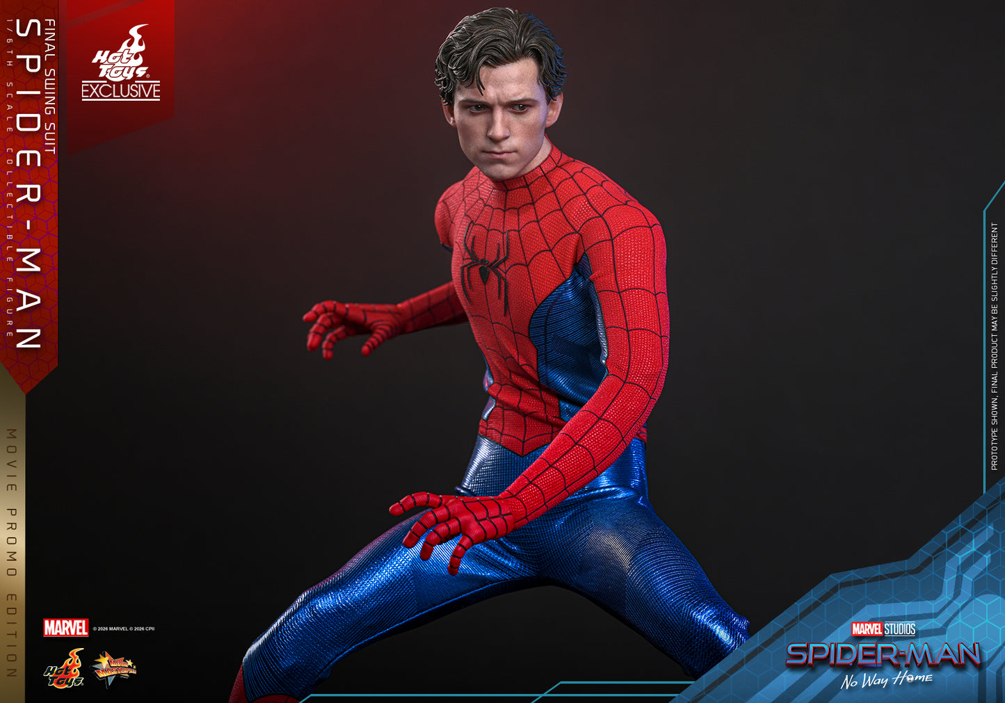 Hot Toys MMS862 Spider-Man: No Way Home - 1/6th scale Spider-Man (Final Swing Suit) Collectible Figure (Movie Promo Edition) [Hot Toys Exclusive]